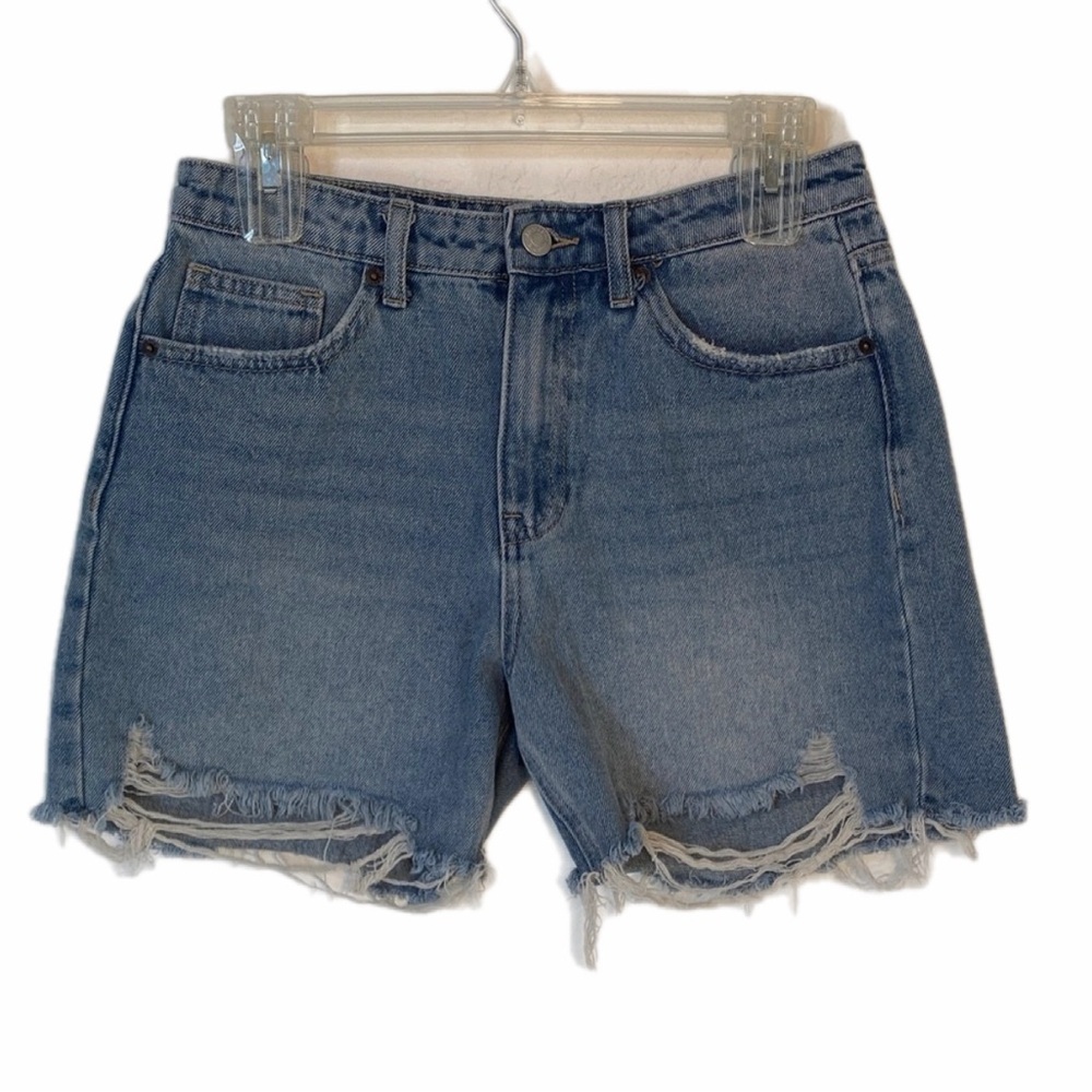 Simple Society Denim Blue Women's Distressed Shorts Size 1/25